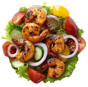 Grilled Shrimp Salad Vinyl Car Decal Sticker – Waterproof & UV-Resistant 3.4133333333333336"