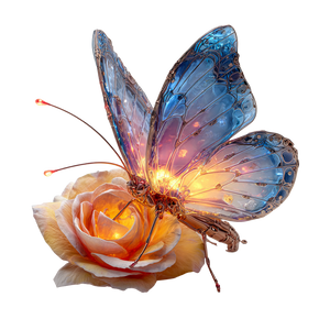 Luminous Glass Butterfly Vinyl Car Decal Sticker – Waterproof & UV-Resistant 6.826666666666667"