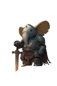 Elephant Knight Crusader Vinyl Car Decal Sticker – Waterproof & UV-Resistant 4.4