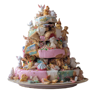 Wonky Wedding Cake Vinyl Car Decal Sticker – Waterproof & UV-Resistant 3.4133333333333336"