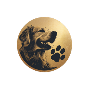 Golden Retriever Paw Logo Vinyl Car Decal Sticker – Waterproof & UV-Resistant 3.4133333333333336"