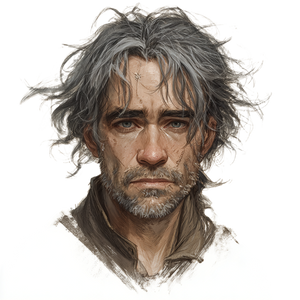 Sad Elderly Man V2 Vinyl Car Decal Sticker – Waterproof & UV-Resistant 3.4133333333333336"