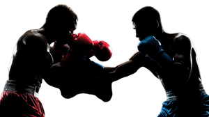 Modern Boxers Silhouettes Vinyl Car Decal Sticker – Waterproof & UV-Resistant 2.72"