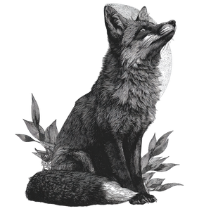 Dark Fox Tattoo Vinyl Car Decal Sticker – Waterproof & UV-Resistant 3.4133333333333336"