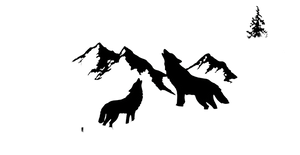 Howling Wolves Silhouette V2 Vinyl Car Decal Sticker – Waterproof & UV-Resistant 2.6133333333333333" Howling Wolves Silhouette V2 Vinyl Car Decal Sticker – Waterproof & UV-Resistant 2.6133333333333333"