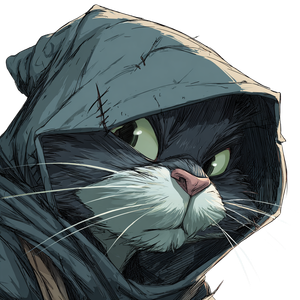 Hooded Catburglar Vinyl Car Decal Sticker – Waterproof & UV-Resistant 3.4133333333333336"