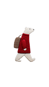Polar Bear Embroidery V4 Vinyl Car Decal Sticker – Waterproof & UV-Resistant 4.8533333333333335"
