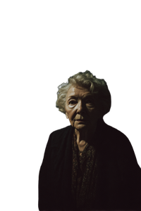 Elderly Woman Moonlight Vinyl Car Decal Sticker – Waterproof & UV-Resistant 4.4