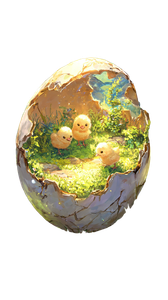 Whimsical Eggshell Meadow Vinyl Car Decal Sticker – Waterproof & UV-Resistant 9.706666666666667"