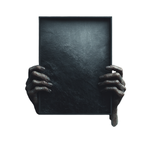 Eerie Canvas Hands Vinyl Car Decal Sticker – Waterproof & UV-Resistant 3.4133333333333336"