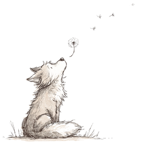 Cute Wolf Sketch Vinyl Car Decal Sticker – Waterproof & UV-Resistant 6.826666666666667"
