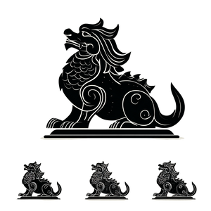 Mythical Kylin Logo Vinyl Car Decal Sticker – Waterproof & UV-Resistant 6.826666666666667"