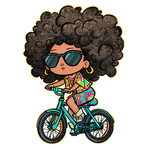 Chibi Bicyclist Vinyl Car Decal Sticker – Waterproof & UV-Resistant 3.4133333333333336"