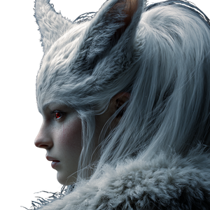 Fox-Like Woman Vinyl Car Decal Sticker – Waterproof & UV-Resistant 3.4133333333333336"