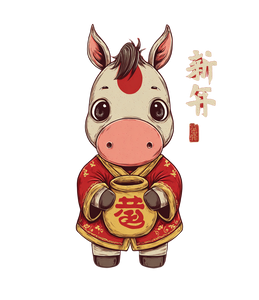 Prosperous Horse Illustration Vinyl Car Decal Sticker – Waterproof & UV-Resistant 3.946666666666666