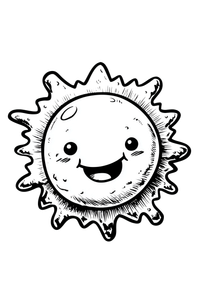 Smiling Cartoon Sun Vinyl Car Decal Sticker – Waterproof & UV-Resistant 8.96"