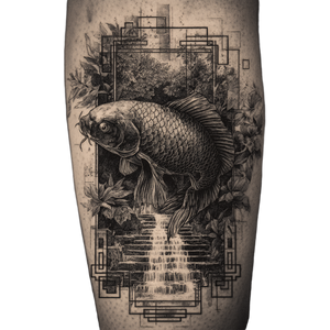 Geometrical Water Tattoo Vinyl Car Decal Sticker – Waterproof & UV-Resistant 6.826666666666667"