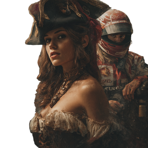 Pirates And F1 Vinyl Car Decal Sticker – Waterproof & UV-Resistant 3.4133333333333336"