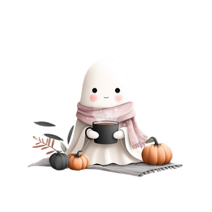 Pastel Ghost Autumn Vinyl Car Decal Sticker – Waterproof & UV-Resistant 6.826666666666667"