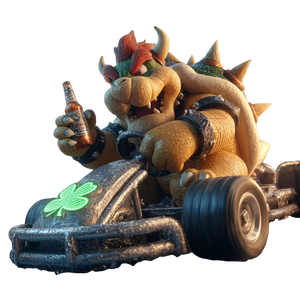Bowser Drinking Beer Vinyl Car Decal Sticker – Waterproof & UV-Resistant 3.4133333333333336"