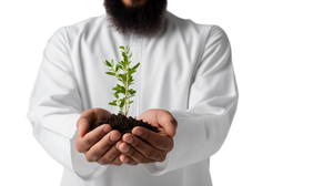 Saudi Man Planting Vinyl Car Decal Sticker – Waterproof & UV-Resistant 2.72"