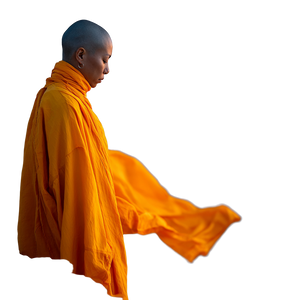 Buddhist Nun Gazing Vinyl Car Decal Sticker – Waterproof & UV-Resistant 3.4133333333333336"