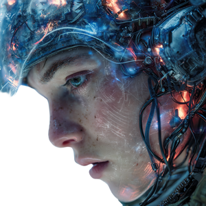 Cyberpunk Hacker Headshot V2 Vinyl Car Decal Sticker – Waterproof & UV-Resistant 6.826666666666667"