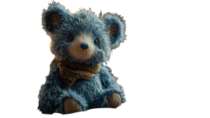 Blue Teddy Bear V4 Vinyl Car Decal Sticker – Waterproof & UV-Resistant 2.72"