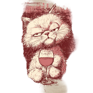 Mischievous Cat T-Shirt Vinyl Car Decal Sticker – Waterproof & UV-Resistant 6.826666666666667"