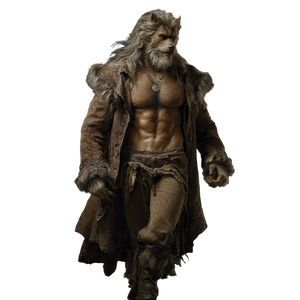Handsome Wolfman Flexing Vinyl Car Decal Sticker – Waterproof & UV-Resistant 3.4133333333333336"