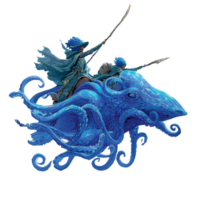 Merfolk On Squid Vinyl Car Decal Sticker – Waterproof & UV-Resistant 3.4133333333333336"