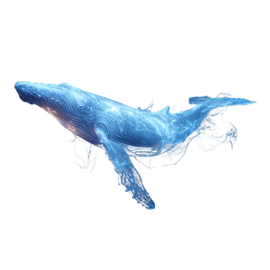 Holographic Blue Whale Vinyl Car Decal Sticker – Waterproof & UV-Resistant 3.4133333333333336"