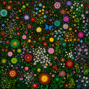Polka Dot Garden Vinyl Car Decal Sticker – Waterproof & UV-Resistant 3.4133333333333336"