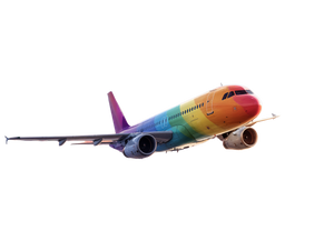 Rainbow Pride Plane Vinyl Car Decal Sticker – Waterproof & UV-Resistant 6.1866666666666665"