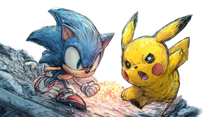 Sonic Vs Pikachu V2 Vinyl Car Decal Sticker – Waterproof & UV-Resistant 2.72"