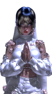 Asian Yoko Nun Vinyl Car Decal Sticker – Waterproof & UV-Resistant 9.706666666666667"