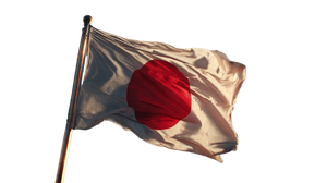 Waving Hinomaru Flag Vinyl Car Decal Sticker – Waterproof & UV-Resistant 2.72"