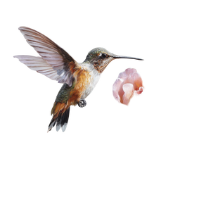 Hummingbird And Rose Vinyl Car Decal Sticker – Waterproof & UV-Resistant 6.826666666666667"