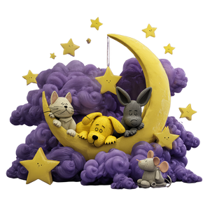 Magical Moon Nap Vinyl Car Decal Sticker – Waterproof & UV-Resistant 6.826666666666667"