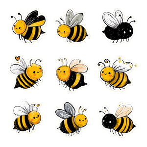 Cartoon Bee Stickers Vinyl Car Decal Sticker – Waterproof & UV-Resistant 3.4133333333333336" Cartoon Bee Stickers Vinyl Car Decal Sticker – Waterproof & UV-Resistant 3.4133333333333336"