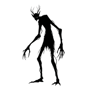 Sinister Wendigo Silhouette Vinyl Car Decal Sticker – Waterproof & UV-Resistant 3.4133333333333336"