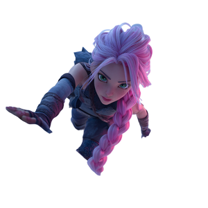 Pink-Haired Mountain Climber Vinyl Car Decal Sticker – Waterproof & UV-Resistant 6.826666666666667"