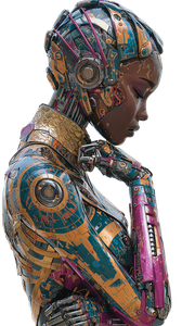 Cybernetic Woman V13 Vinyl Car Decal Sticker – Waterproof & UV-Resistant 4.8533333333333335"