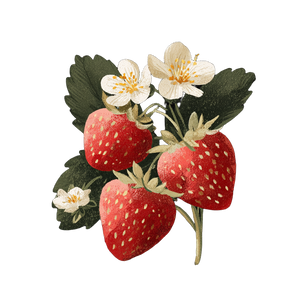 Vintage Strawberries Illustration Vinyl Car Decal Sticker – Waterproof & UV-Resistant 6.826666666666667"