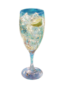 Triangular Champagne Glass Vinyl Car Decal Sticker – Waterproof & UV-Resistant 8.213333333333333"