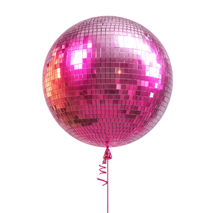 Disco Ball Balloon Vinyl Car Decal Sticker – Waterproof & UV-Resistant 3.4133333333333336"
