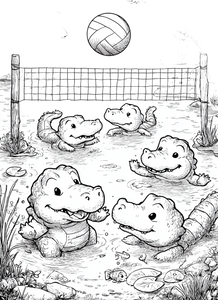 Cheerful Crocodiles Volleyball Vinyl Car Decal Sticker – Waterproof & UV-Resistant 8.533333333333333" Cheerful Crocodiles Volleyball Vinyl Car Decal Sticker – Waterproof & UV-Resistant 8.533333333333333"