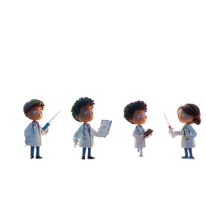 Tiny Doctors Vs Bacteria Vinyl Car Decal Sticker – Waterproof & UV-Resistant 3.4133333333333336"