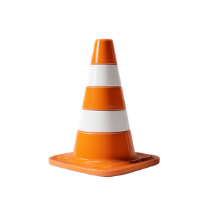 Orange Traffic Cone V2 Vinyl Car Decal Sticker – Waterproof & UV-Resistant 6.826666666666667"