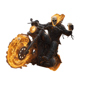 Ghost Rider Coffee Vinyl Car Decal Sticker – Waterproof & UV-Resistant 3.4133333333333336"